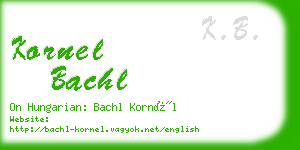 kornel bachl business card